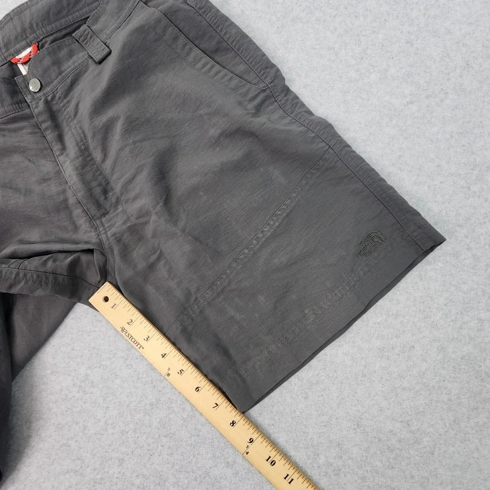 The North Face Chino Shorts Men 32 Gray Nylon Pockets Outdoors Hiking Activewear